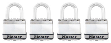 Padlock Slvr 1-3/4"w 4pk