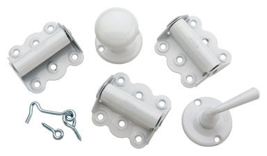 WHITE SCREEN DOOR HARDWARE KIT