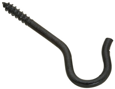 2 1/2" BLACK CEILING HOOK 3 PK