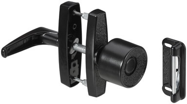 BLACK STORM DOOR KNOB LATCH 1PK