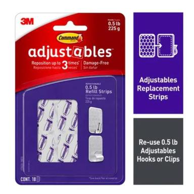Command adjustables Small Foam Adhesive Strips 18 pk
