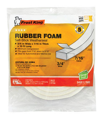 RUBBER TAPE 10'X7/16" WT