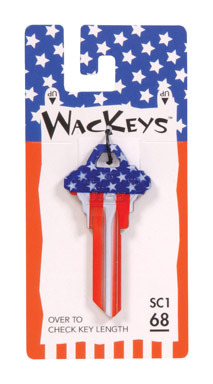 Hillman Wackey Flag House/Office Universal Key Blank Single
