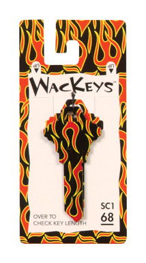 Hillman Wackey Flames House/Office Universal Key Blank Single