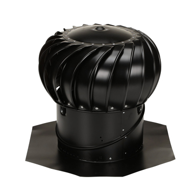 VENT TURBINE W/BASE 12"/14" BLK