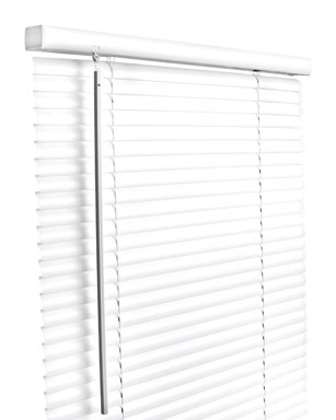 Living Accents Vinyl 1 in. Blinds 39 in. W X 64 in. H White Cordless