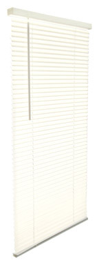 Living Accents Vinyl 1 in. Blinds 29 in. W X 64 in. H Alabaster Cordless