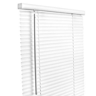 Living Accents Vinyl 1 in. Blinds 47 in. W X 64 in. H White Cordless