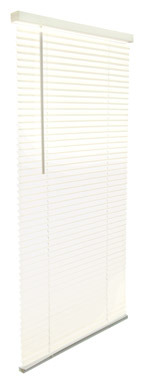 Living Accents Vinyl 1 in. Blinds 72 in. W X 64 in. H Alabaster Cordless