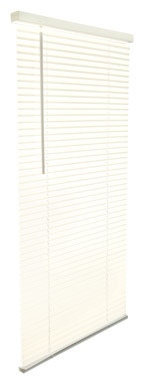 Living Accents Vinyl 1 in. Blinds 47 in. W X 64 in. H Alabaster Cordless