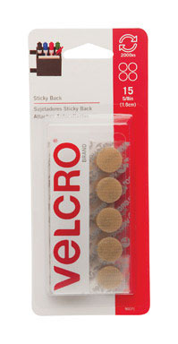 VELCRO COIN BEIG5/8SET15