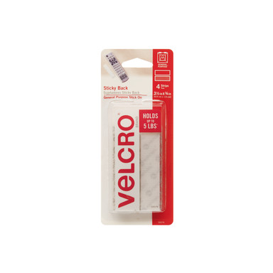 Velcro Brand Hook and Loop Fastener 3-1/2 in. L 4 pk