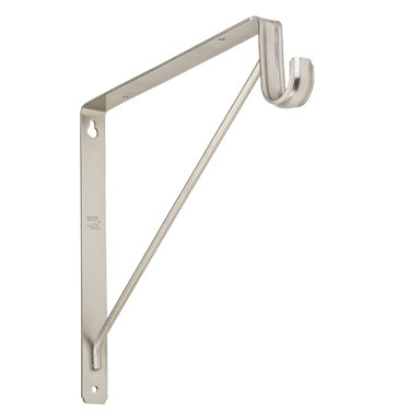 SHELF & ROD BRACKET SATIN NICK o