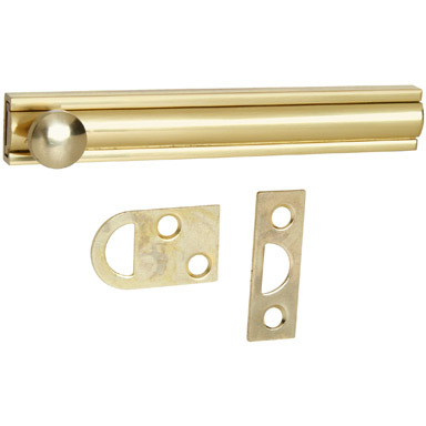 SURFACE BOLT 4" BRASS