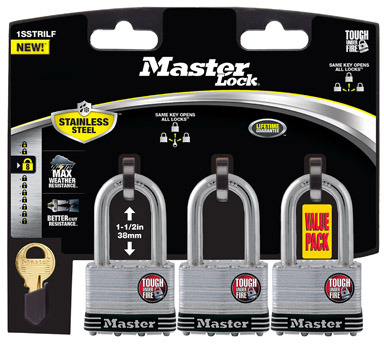Master Lock 1-3/4 in. W Stainless Steel 4-Pin Cylinder Padlock