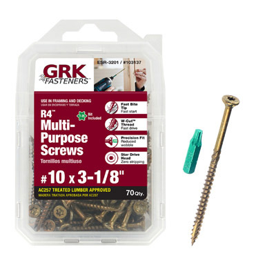 GRK Fasteners R4 No. 10  S X 3-1/8 in. L Star Coated Multi-Purpose Screws 70 pk