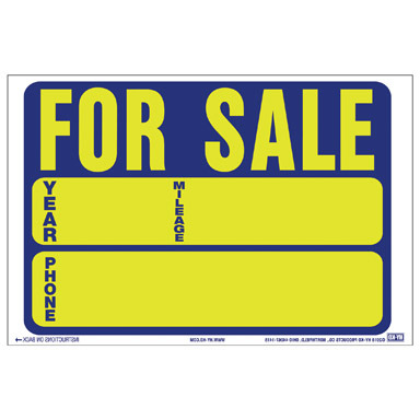 FOR SALE AUTO SIGN