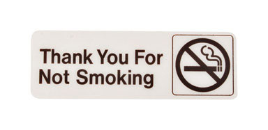 SIGN DECO NOT SMOKE 3X9"