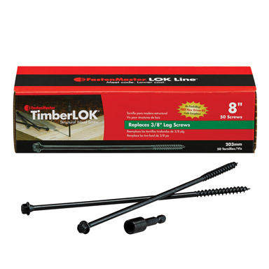 8" TIMBERLOK SCREW 50PC BOX