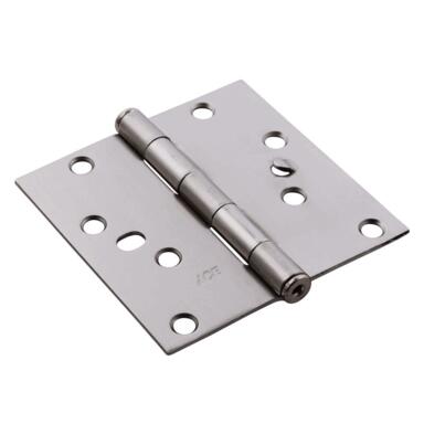 4" SQ HINGES 3PK SAT NICK