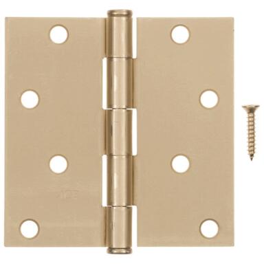 4" DOOR HINGE SAT BRS