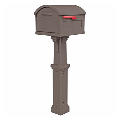 MAILBOX PLSTC MOCHA 54"H