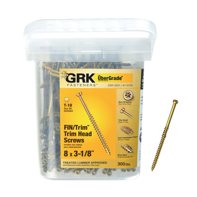 GRK TRIM #8 X 3 1/8" SCREW 300PK