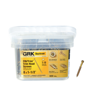 GRK TRIM #8 X 1 1/2" SCREW 600PK