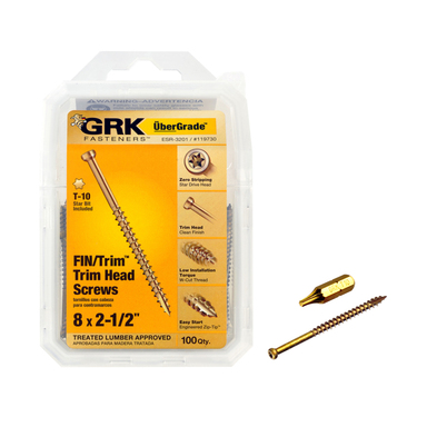 TRIM SCREW #8X2.5" 100PK