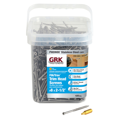 GRK SS TRIM SCRW 8X2 1/2" 420 PC