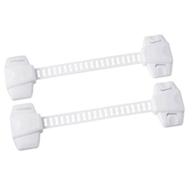 2PK STRP LOCKS PLSTIC WH
