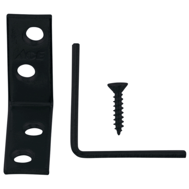 CORNER BRACE L 1.5" BLK