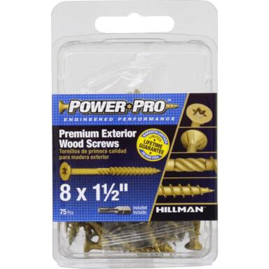DCK SCRW 8X1.5" FLT 75PK
