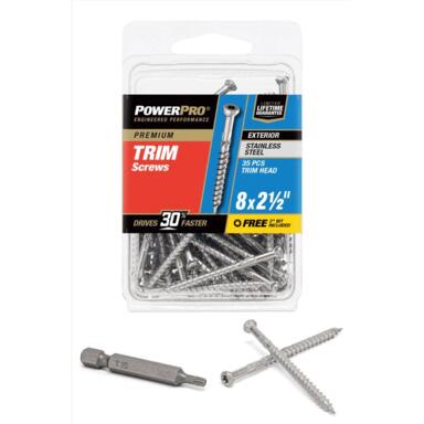 35PK 8"x2.5" SS Trim Screws