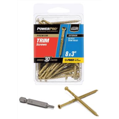 50PK 8"x3" Star Trim Screws