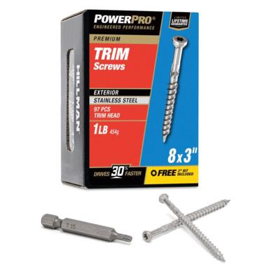 1# 8x3" SS Coarse Trim Screws
