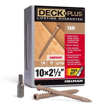CMP SCREW 10X2.5" TAN 1#