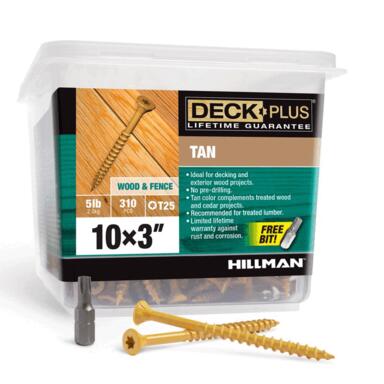 DECK SCREW 10X3" TAN 5#