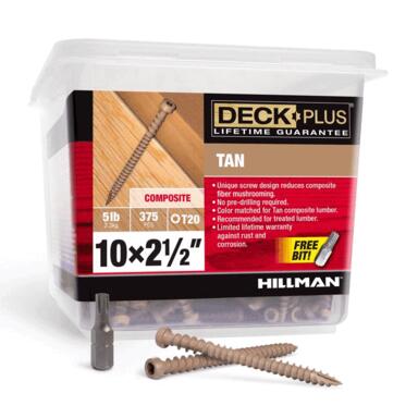 CMP SCREW 10X2.5" TAN 5#