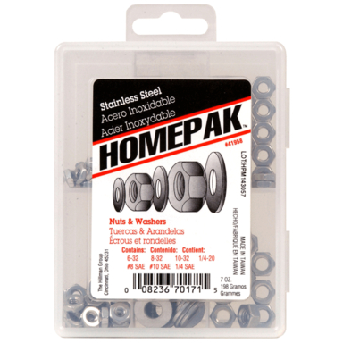 NUTS&WSHR KIT ASRT 100PC