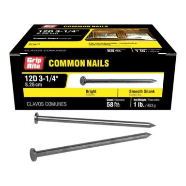 1# 12D Bright Common Nails