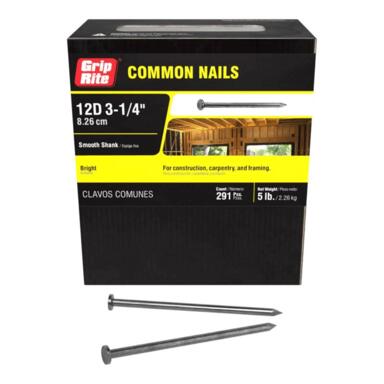 12D BRITE COMMON NAILS 5LBd