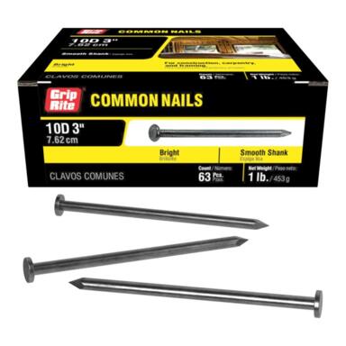 10D BRITE COMMON NAILS 1LBd
