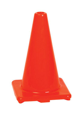 SAFETY CONE POLY 12"ORNG