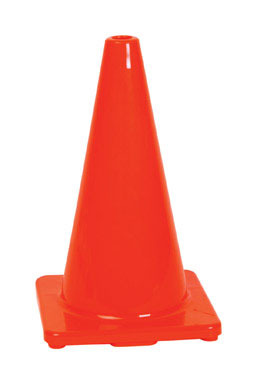 SAFETY CONE POLY 18"ORNG