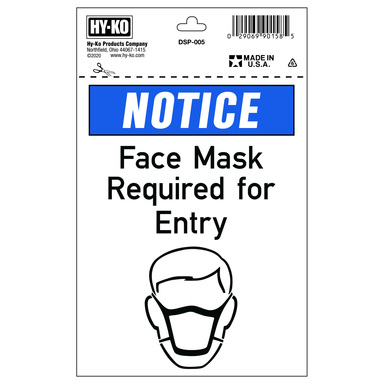 SIGN FACE MASK RQ 5X7"