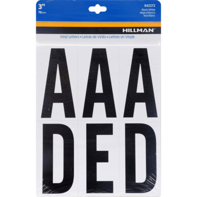 LETTERS A-Z BLK 3" 52PC