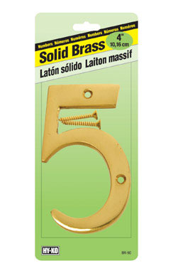 NUMBER HOUSE"5"SLD BRASS