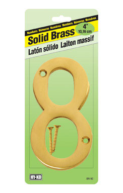 Numero Casa #8 - 4" Solid Brass