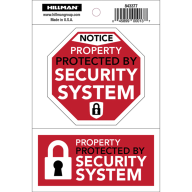 SECURITY ALRM DECAL 4X6"